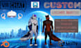 create vrchat avatar furry avatar 3d vtuber model