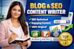 write SEO blog posts, articles and website content