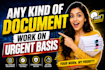 do bank statement work on urgent basis