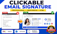design a clickable HTML email signature for all email platforms