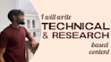 write technical and research based content