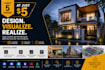 do high quality exterior 3d rendering