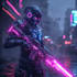 create an anime character , cyberpunk character