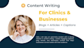 write content for clinics and small businesses