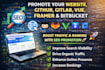 promote website, github, gitlab, vue, framer, bitbucket  SEO promotion
