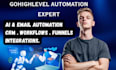build gohighlevel chatbot with SMS, email workflow
