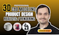 create 3d product design, cad modeling and realistic rendering