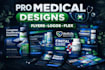 design medical logo, flyers and flexes