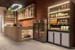 restyle grab and go cafe interior,fast food restaurant,layout plan,cgi rendering