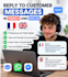 reply to customer messages in french and english