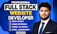 do full stack website development frontend backend developer