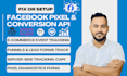 setup and fix meta pixel facebook conversions API events and tracking