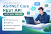 build or fix asp net core rest API with sql server