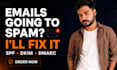 fix email deliverability and set up spf, dkim, dmarc and dns records
