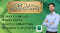 do excel data entry data cleaning and remove duplicate