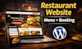 design a modern wordpress restaurant website with a menu and table booking