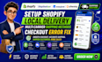 setup shopify local delivery multi carrier shipping methods checkout error fix
