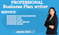 write an investor ready business plan  for startups business plan writer