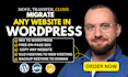 migrate wordpress website to wix, wordpress to shopify, woocommerce to shopify