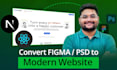 convert figma to a responsive react, nextjs or HTML website