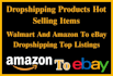 do walmart and amazon to ebay dropshipping top selling product listings