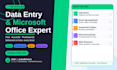 do data entry, excel spreadsheets and powerpoint presentations