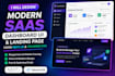design a modern saas dashboard UI and landing page by next js and tailwind