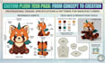 create custom plush reference sheet, plushie reference sheet, ych concept design
