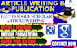 write and publish research articles in google scholar, scopus indexed journals