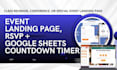 do event landing page rsvp website reunion website with google sheet integration