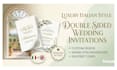 design luxury double sided wedding invitations in italian style