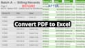 convert PDF to excel or CSV accurately