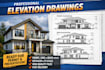create professional architectural elevation drawings