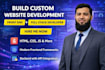 build custom website development, front end developer, full stack developer