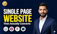 design a single page website or one page wordpress website that converts