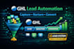 build ghl lead automation funnels CRM workflows and conversion system