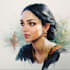 paint a portrait in traditional watercolor technique