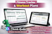 design fitness tracker spreadsheet notion tracker and workout plan