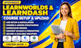set up learnworlds, learndash course website and kajabi teachable course upload