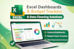 create excel budget trackers and dashboards