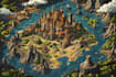 fantasy map illustration for map