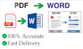 convert PDF and image to word with accurate typing