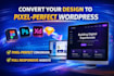 convert figma, PSD, xd or sketch to wordpress using elementor pro