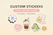 design cute aesthetic stickers for print and digital use