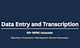 do fast and accurate data entry and transcription