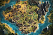 do fantasy map with parchment style