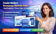 create modern homepage website, saas explainer, promo video, UI animation