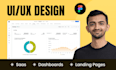 design UI UX for saas websites, landing pages and dashboards in figma