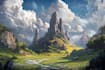 do fantasy background and landscape