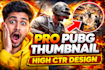 design eye catching pubg gaming youtube thumbnail